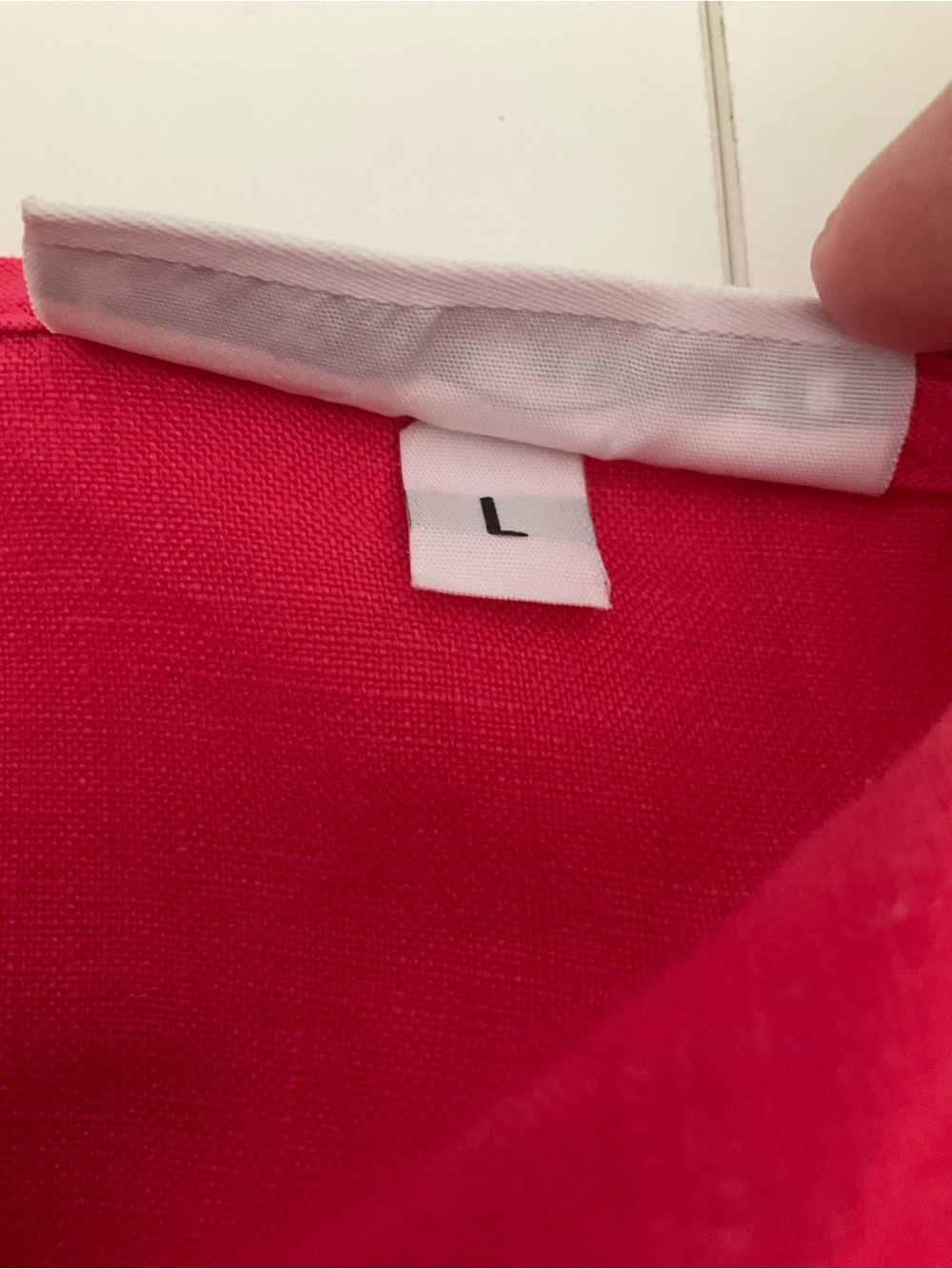 bryn Walker Large Pink Fuchsia 100% Linen V-Neck Tunic Made in USA - Picture 8 of 12